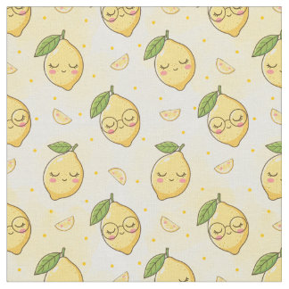 Schattig Kawaii Zomer Fruit Patroon, Zoete Waterve Stof