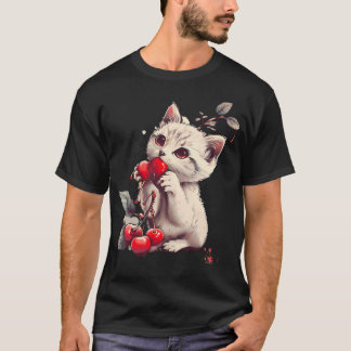 Schattig Kersenliefhebber Kersenfruit Motief Kunst T-shirt