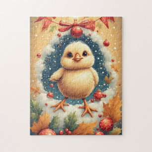 Schattig Kerst Kiekentje Legpuzzel