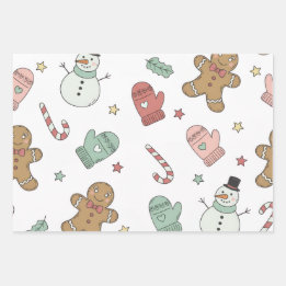 Schattig kerst naadloos patroon inpakpapier – G Vel
