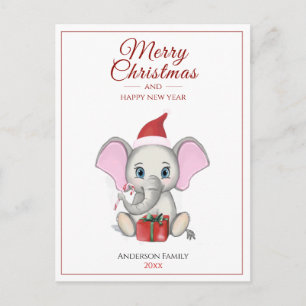 Schattig kerstfeest Aangepaste postauto Briefkaart