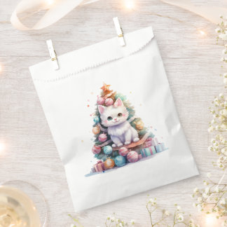 Schattig Kerstkatje Kleurvolle Kerstboom Bedankzakje