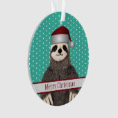 Schattig kerstkerstkerstkerstkerststaartkoeiendier ornament (voorkant)