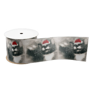 Schattig kerstkeuken met satin Ribbon Lint