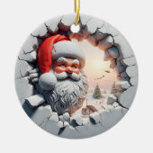 Schattig Kerstman 3D Kerstversiering Keramisch Ornament (Voorkant)
