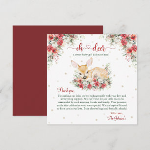 Schattig Kerstmis Oh Hertje Baby Shower Bedankt