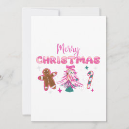 Schattig Kerstmis Ontwerp van Peperkoek en Snoep Kaart