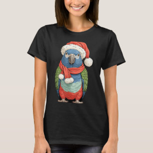 Schattig Kerstmis Onus Papegaai Kerstman Vogellief T-shirt