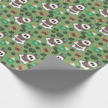 Schattig Kerstmis spook en snoepjesstok patroon