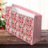 Schattig kerstschild Tzu-patroon Groot Cadeauzakje