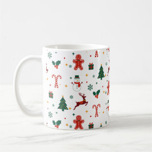 Schattig kerstvakantiepatroon koffiemok
