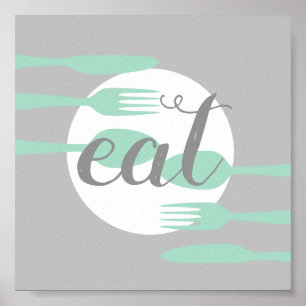 schattig keuken citaat woord moderne kunst poster