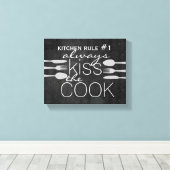 schattig keukencitaat omwikkeld canvas wandkunst (Insitu (Houten vloer))