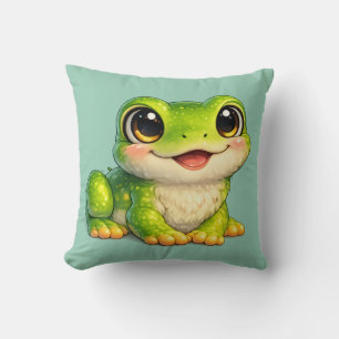 Schattig kikkerontwerp met grote ogen Kawaii Kussen