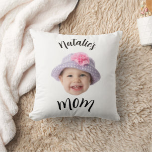 Schattig Kind Babyface Foto Kind Naam Moeder Kussen