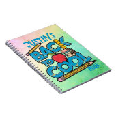 Schattig kind terug naar school  notitieboek (Rechterzijde)