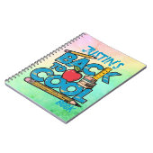 Schattig kind terug naar school  notitieboek (Linkerzijde)