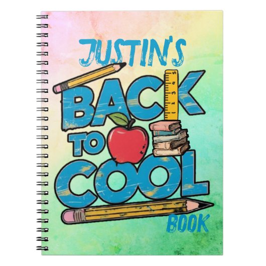 Schattig kind terug naar school  notitieboek (Voorkant)