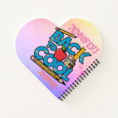 Schattig kind terug naar school notitieboek (Achterkant)