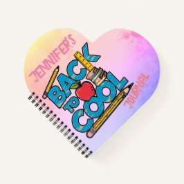 Schattig kind terug naar school  notitieboek