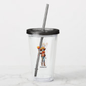 Schattig Kind Zombie - Schattige Halloween (3) Acryl Drinkbeker (Achterkant)