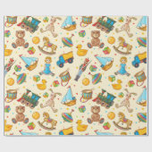 Schattig Kinder patroon Cadeaupapier (Vlak)