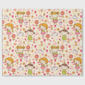 Schattig Kinder patroon Cadeaupapier (Vlak)