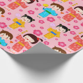 Schattig Kinder patroon Cadeaupapier (Hoek)