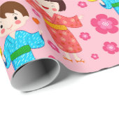 Schattig Kinder patroon Cadeaupapier (Rol Hoek)