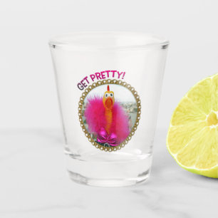 Schattig kip krijg heet glas! shot glas