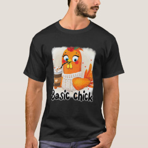 Schattig kip kuiken hen haan boerderij herfst than t-shirt