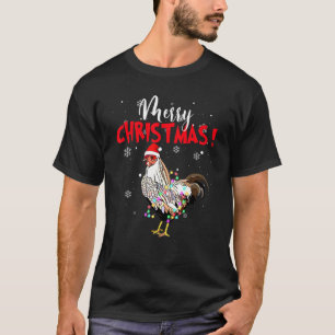 Schattig kippen Santa-hoed met kleurrijke lichten T-shirt