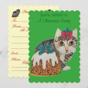 schattig kitten grijs tafeltje door op paw kerst t kaart