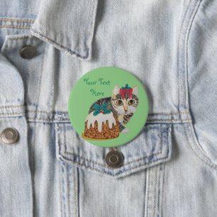 schattig kitten grijs tafeltje door te klikken op  ronde button 7,6 cm