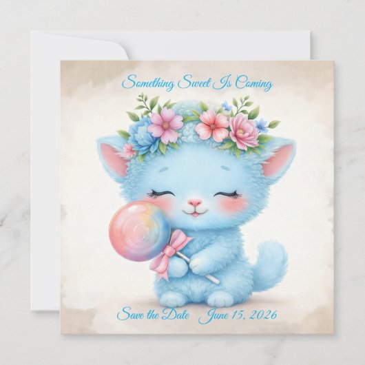 Schattig Kitten Kat Save The Date (Voorkant)
