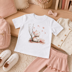 Schattig Kitten met Hartjes Kinderen Terug naar Sc T-shirt