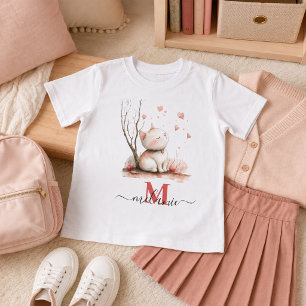Schattig Kitten met Hartjes Kinderen Terug naar Sc T-shirt