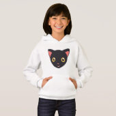 Schattig Kittengesicht Zwarte Kitten (Voorkant volledig)