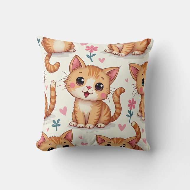 schattig kittenkussen kussen (Voorkant)