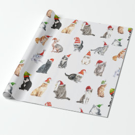 Schattig Kittens Catmas Kerstvakantie Patroon Cadeaupapier