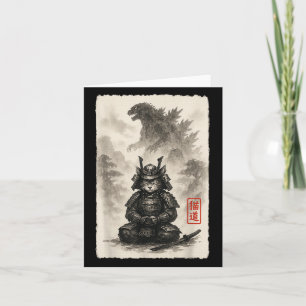 Schattig Kitty Catzilla Boze Kaiju Anime Kat Monst Kaart