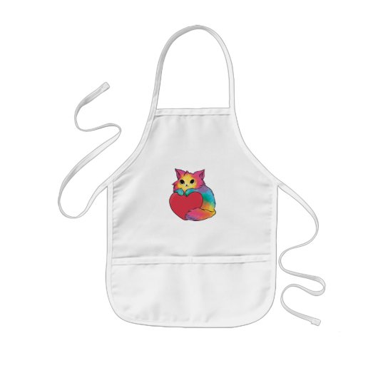 Schattig Kitty Hart Kinder Schort (Voorkant)