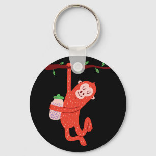 Schattig Klein Aap Ontwerp Sleutelhanger