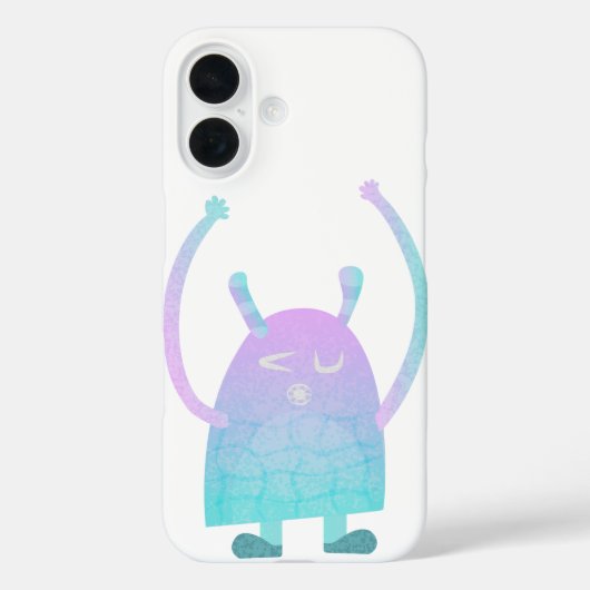 Schattig Klein Blauw Monster Case-Mate iPhone Case (Achterkant)