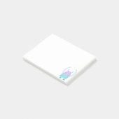 Schattig Klein Blauw Monster Post-it® Notes (Schuin)