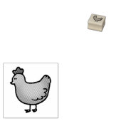 schattig klein boerderij kip hen 	rubberstempel (Gestempeld)