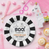 Schattig klein boo baby shower Halloween papier bo Papieren Bordje
