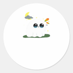 Schattig Klein Boostie Herfst Scene Vintage Klassi Ronde Sticker