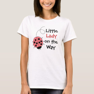 Schattig klein dame op komst lieveheersbeestje zwa t-shirt
