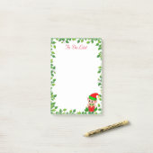 Schattig Klein Elfje & Groen Blad Frame Post-it® Notes (Op bureau)